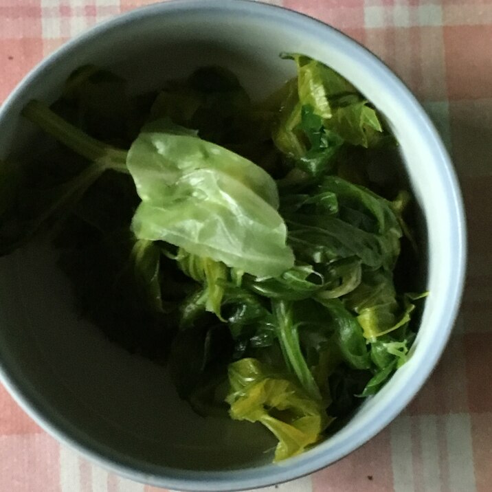 セロリの葉のおひたし